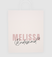 Custom Paper Gift Bags | Melissa Bridesmaid gift bags Luxurious Weddings