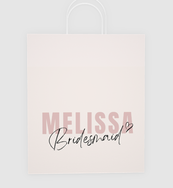 Custom Paper Gift Bags | Melissa Bridesmaid gift bags Luxurious Weddings