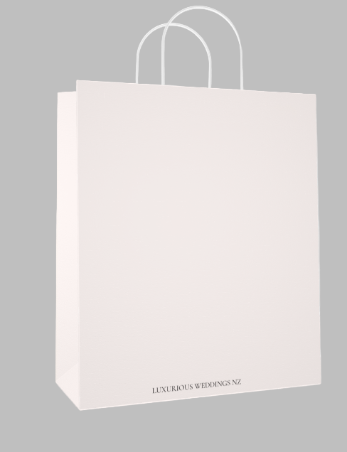 Custom Paper Gift Bags | Melissa Bridesmaid gift bags Luxurious Weddings