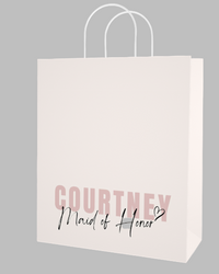 Custom Paper Gift Bags | Courtney Maid of Honor gift bags Luxurious Weddings