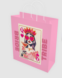 Custom Paper Gift Bags | Queen of Hearts gift bags Luxurious Weddings