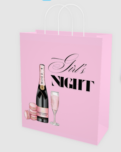 Custom Paper Gift Bags | Girls Night gift bags Luxurious Weddings
