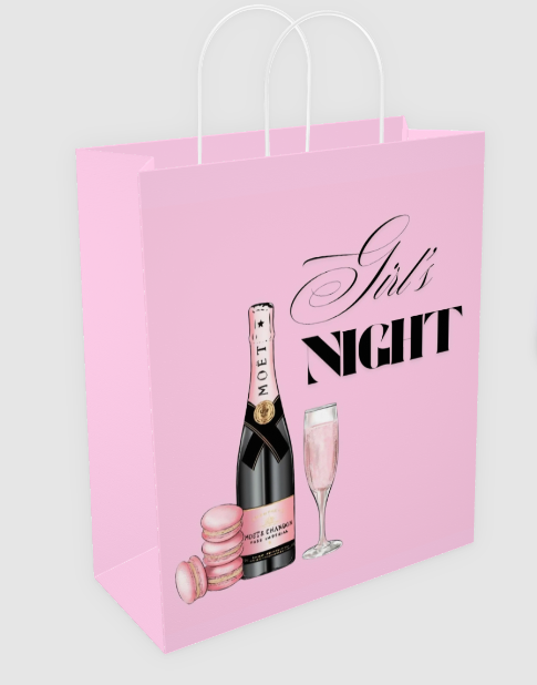 Custom Paper Gift Bags | Girls Night gift bags Luxurious Weddings
