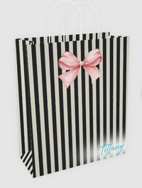 Custom Paper Gift Bags | Stripes gift bags Luxurious Weddings