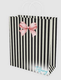 Custom Paper Gift Bags | Stripes gift bags Luxurious Weddings