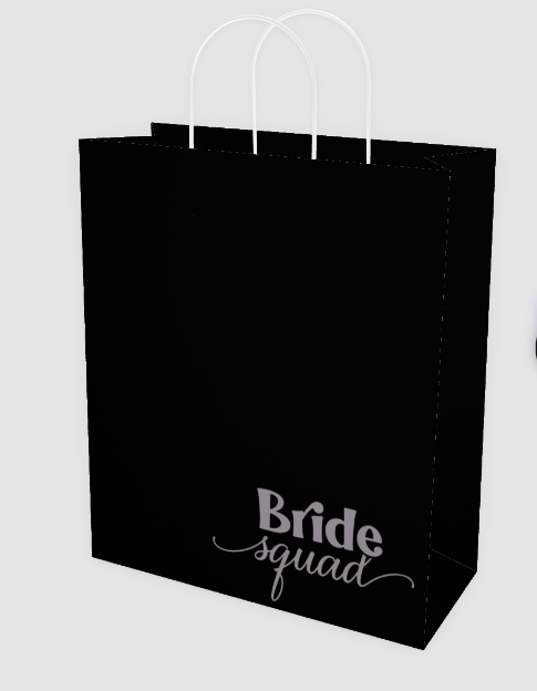 Custom Paper Gift Bag | Bride Squadd gift bags Luxurious Weddings