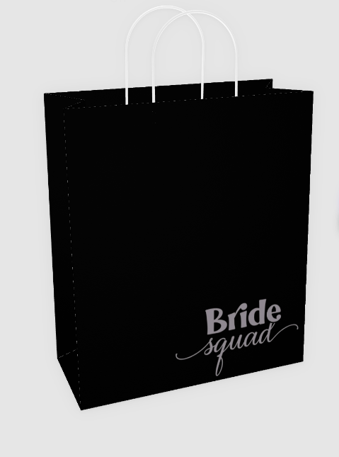 Custom Paper Gift Bag | Bride Squadd gift bags Luxurious Weddings