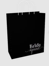 Custom Paper Gift Bag | Bride Squadd gift bags Luxurious Weddings