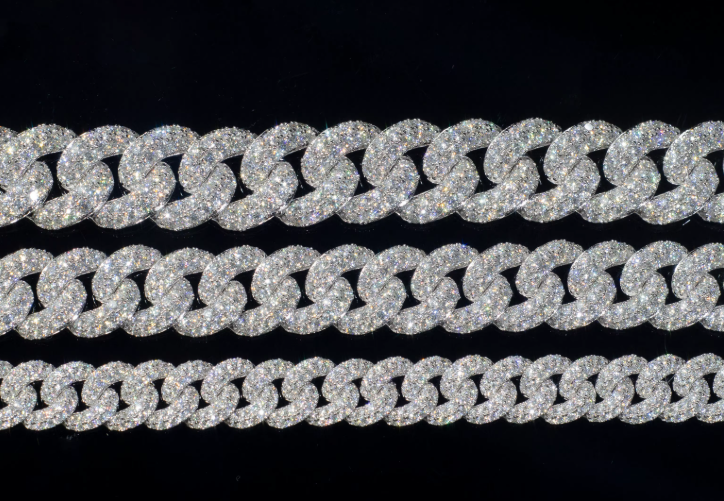 14MM VVS Diamond Cuban Chain Mens Necklace Luxurious Weddings