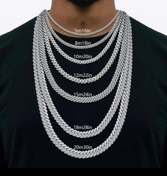 8mm, 10mm, 12mm, 14mm, Cuban Chain Necklace Necklace Luxurious Weddings