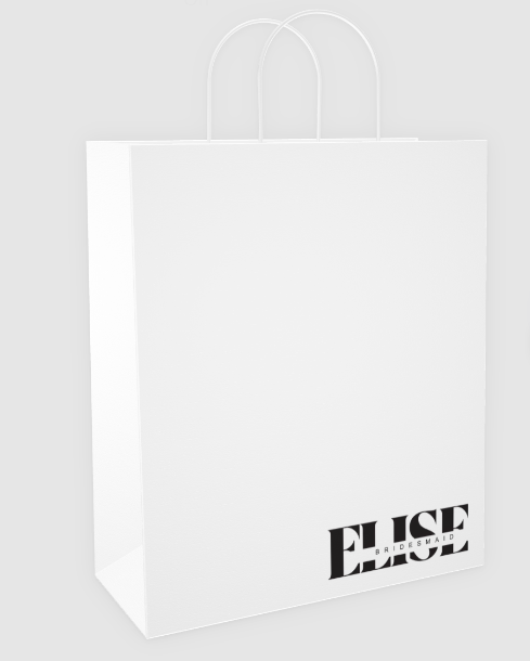 Custom Paper Gift Bags | Minimalist gift bags Luxurious Weddings
