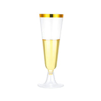 25pcs 150ml Clear Plastic Champagne Flutes stemware Luxurious Weddings