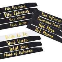 Stylish Bachelorette Party Sash for Bridesmaids Sashes Luxurious Weddings