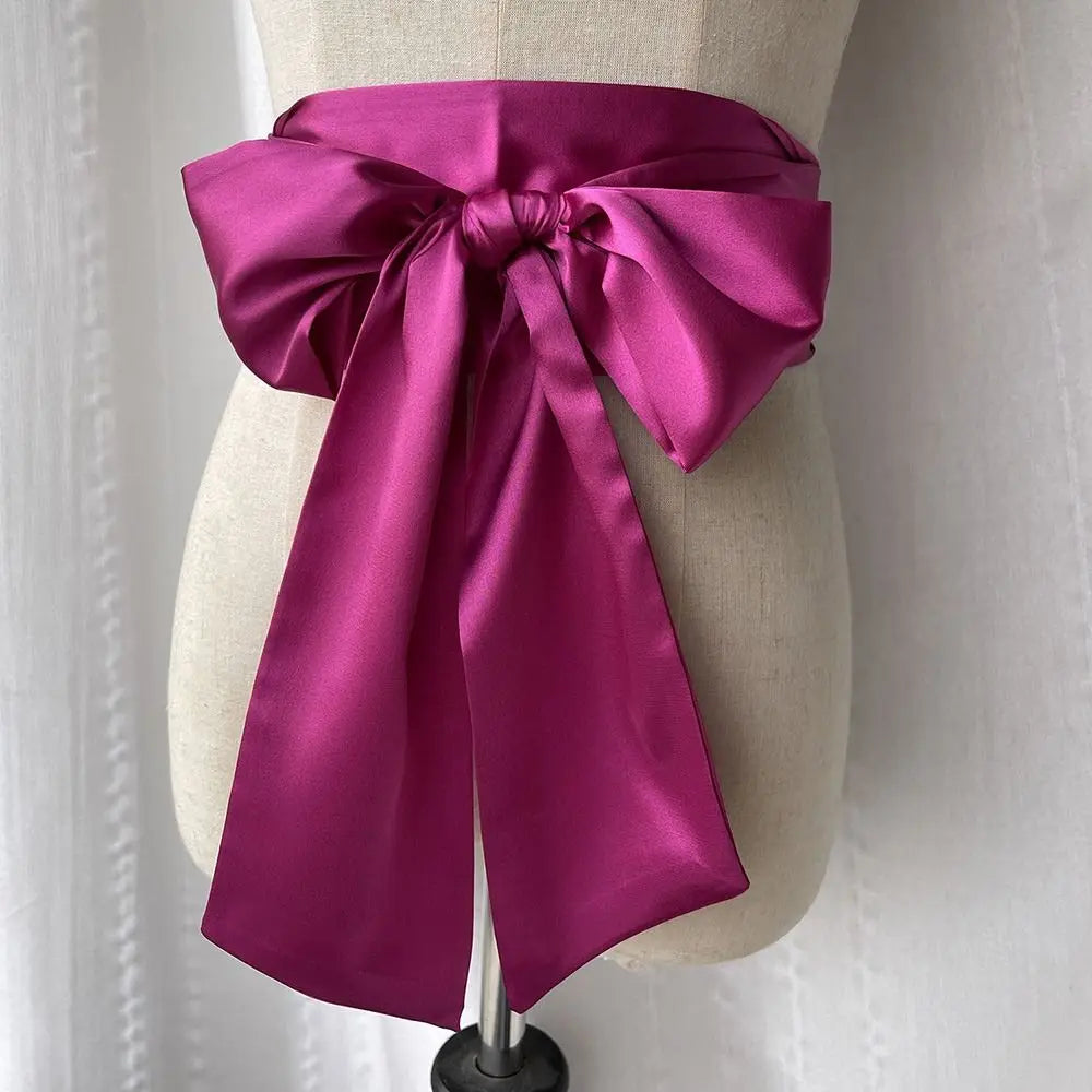 Bridesmaid Waist Sash | Rose Red Bridal sashes Luxurious Weddings
