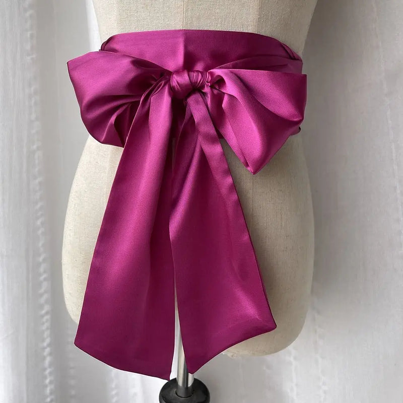 Bridesmaid Waist Sash | Rose Red Bridal sashes Luxurious Weddings