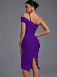 Purple Bandage Dress Bodycon Dress Luxurious Weddings