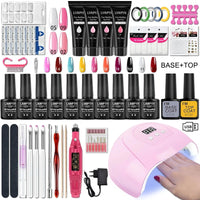 Gel Nail Polish Kit with UV Lamp & Drill Set nail kits Luxurious Weddings