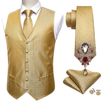 5PCS Men's Wedding Vest Set Luxurious Weddings