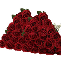 50 Silk Red Roses - Perfect for Weddings, Parties, and Home Decor Luxurious Weddings