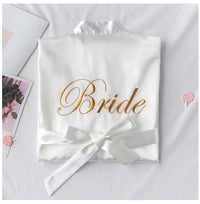 Team Bride Satin-Silk Robe Luxurious Weddings