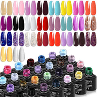 26 Color Gel Nail Polish Set with Base & Top Coat nail kits Luxurious Weddings