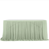 Elegant 6/9FT Party Table Skirt table skirt Luxurious Weddings