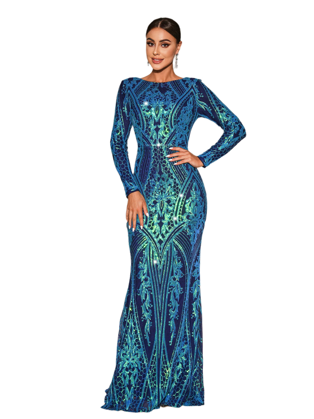 Sequin Lace Mermaid Evening Dress Dresses Luxurious Weddings