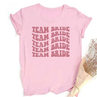 Team Bride Floral Short Sleeve T-Shirt T-Shirts Luxurious Weddings