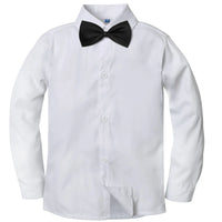 Boys White Dress Shirt & Bowtie Set - Ages 7-16 Dress Shirt Luxurious Weddings