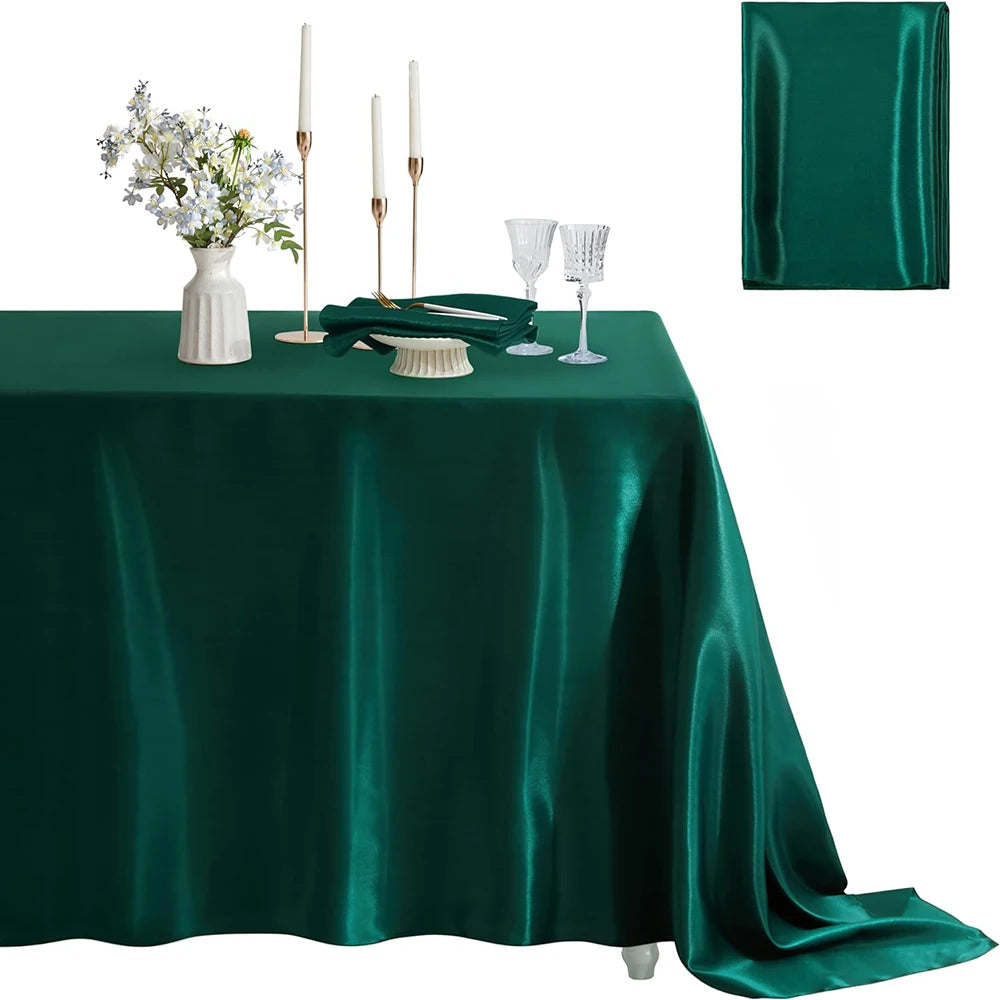 Elegant Satin Rectangle Tablecloth - Wedding & Event Decor Tablecloths Luxurious Weddings