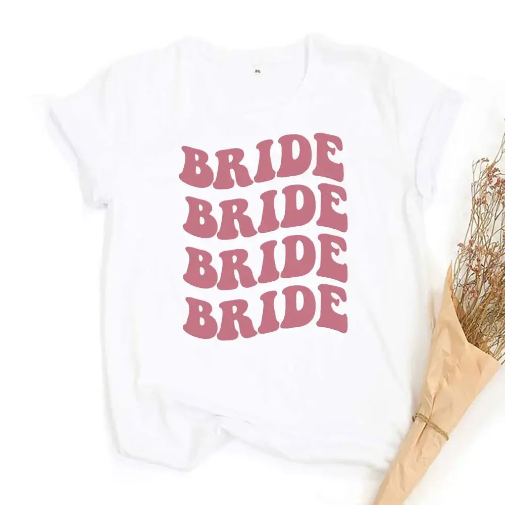 Team Bride Floral Short Sleeve T-Shirt T-Shirts Luxurious Weddings