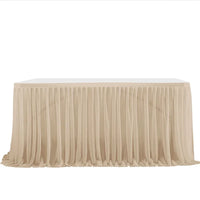 Elegant 6/9FT Party Table Skirt table skirt Luxurious Weddings