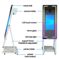 Portable Mirror Photo Booth - 1 Year Warranty Included! Luxurious Weddings