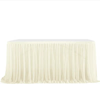 Elegant 6/9FT Party Table Skirt table skirt Luxurious Weddings