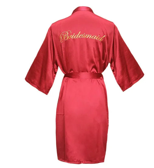 Team Bride Satin-Silk Robe Luxurious Weddings