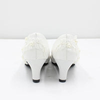 Perfectly Elegant White Lace Wedding Shoes - 4 Heel Heights Available! Luxurious Weddings