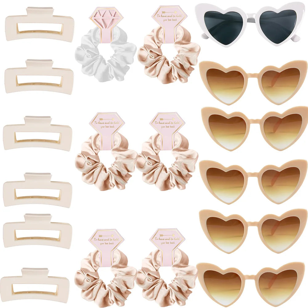 Bridesmaid Heart Sunglasses & Hair Accessories Set Accessories Luxurious Weddings