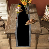 Elegant Black Geometric Table Runner for Events Table Runners Luxurious Weddings