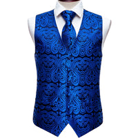 a blue vest and tie on a mannequin