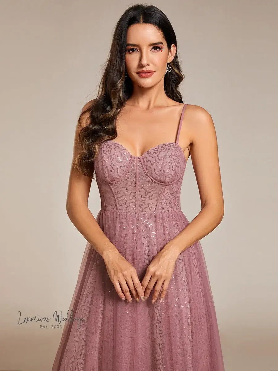 Floor Length Shiny Orchid Bridesmaid Dress Bridesmaid Dresses Luxurious Weddings