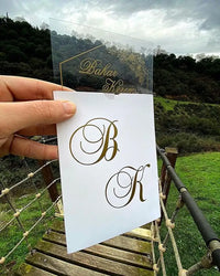 a person holding up a card with the letter b on it