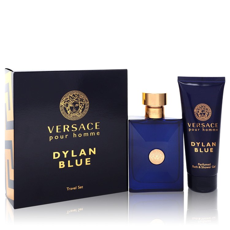 Versace Pour Homme Dylan Blue Gift Set - 3.4 oz Eau de Toilette Spray + 3.4 oz Shower Gel by Versace -- with luxurious packaging.