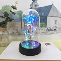 Mothers Day Gift Eternal Rose LED Light Foil Flower In Glass Cover Mothers Day Luxurious Weddings