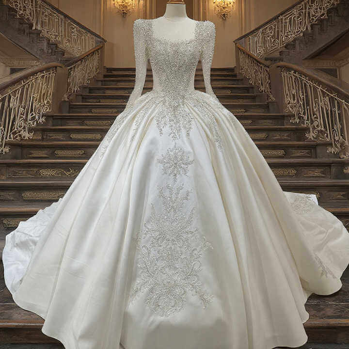 Vintage Satin Elegance wedding dress Luxurious Weddings