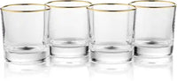 Gold-Rimmed Whiskey Tumblers Set Of 4 Luxurious Weddings