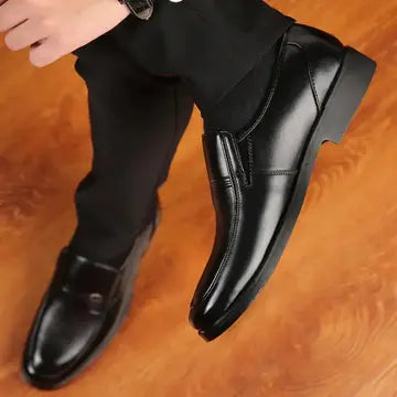 Men's Black Leather Formal Shoes Luxurious Weddings