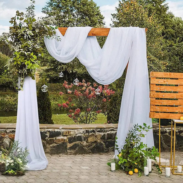 Wedding Arch Drape Chiffon Fabric Draping Curtain Drapery Wedding Stage Backdrop Draping Ceremony Reception Hanging Decoration Wedding Arch Draping