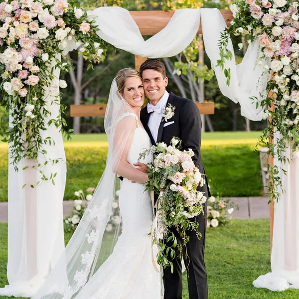 Wedding Arch Drape Chiffon Fabric Draping Curtain Drapery Wedding Stage Backdrop Draping Ceremony Reception Hanging Decoration Wedding Arch Draping