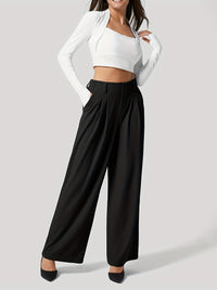 Wide Leg Pants with Pockets Pants Luxurious Weddings