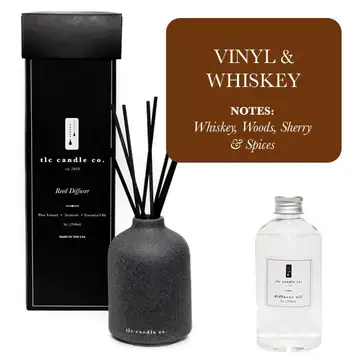 Reed Diffuser - Vinyl & Whiskey candle set Luxurious Weddings